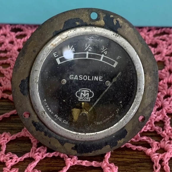 Rare Antique Collectible Tiffany Mfg. Co Gasoline Gauge 2” TCo Brown Box 730 - Picture 1 of 4